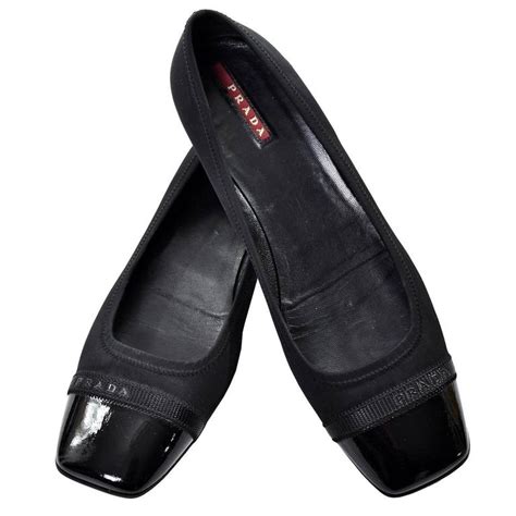 vintage prada black flats|prada flats nordstrom.